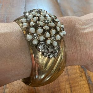 White Gardenia Bangle Bracelet